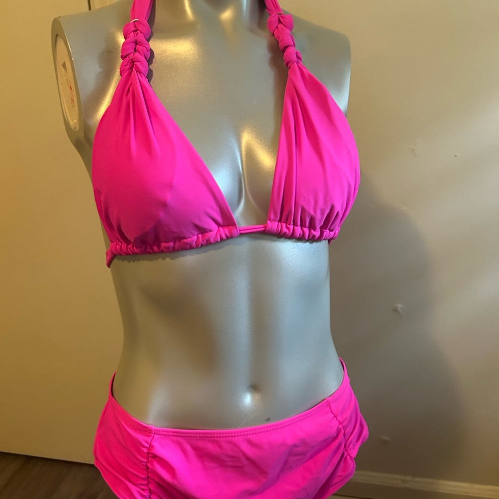 Vibrant Pink Halter Bikini